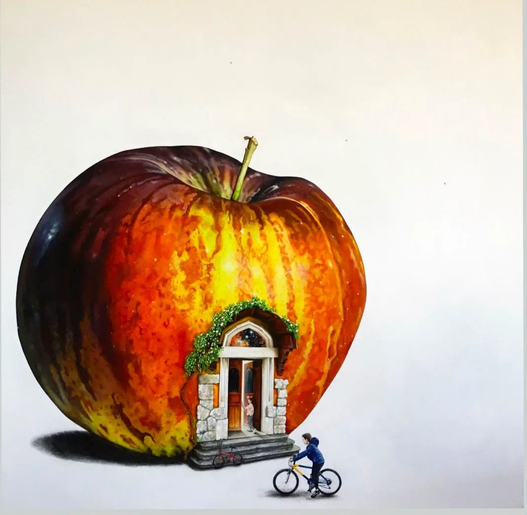 Olio, acrilico e grafite su tela - 100x100 - 2021