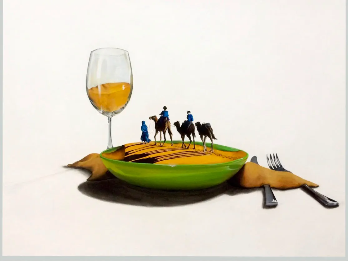 Olio - acrilico e grafite su tela - 100x70 - 2019