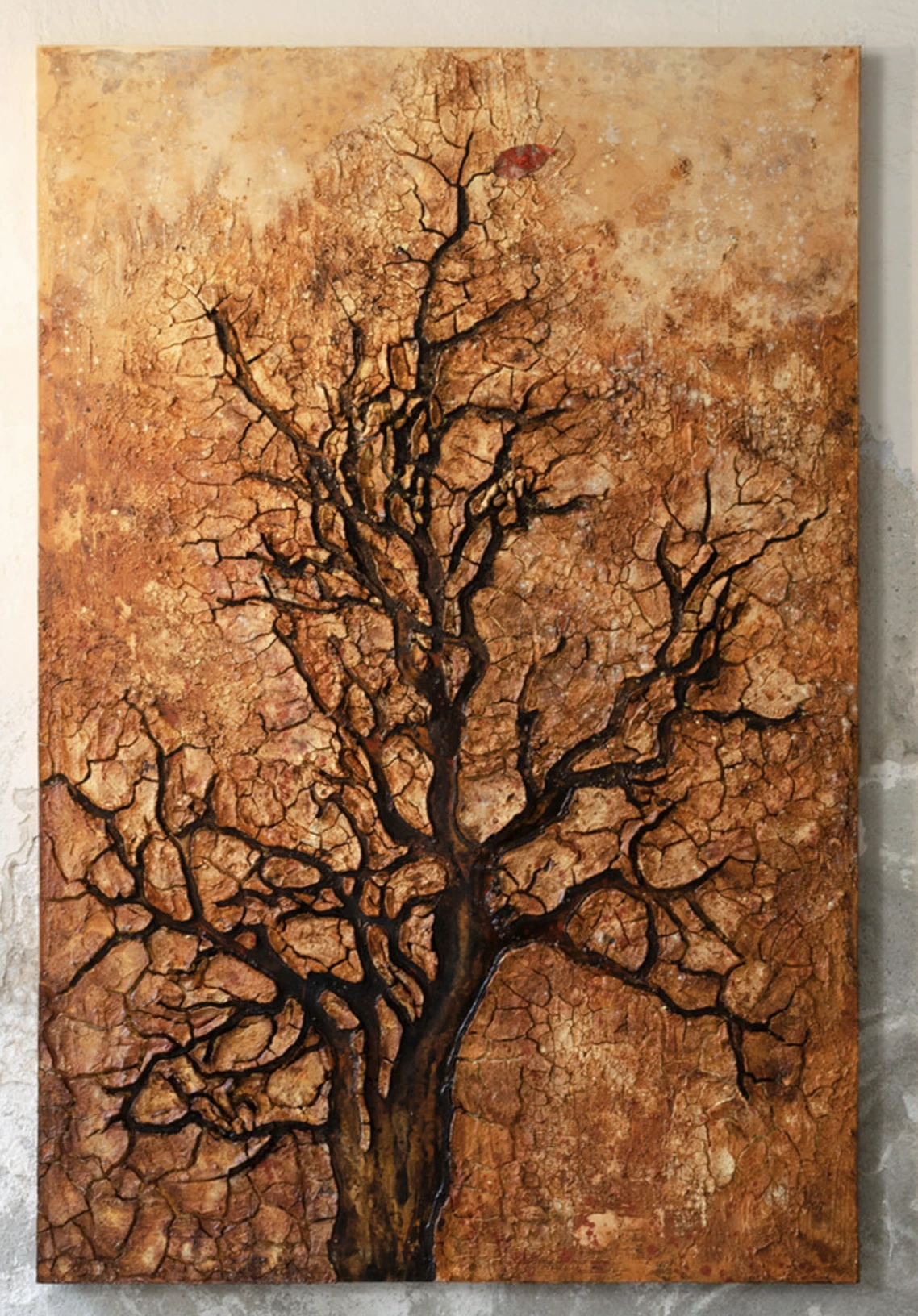 Serie Geometry of nature : terra e acrilico su tela – 100 x 150 – 2026 